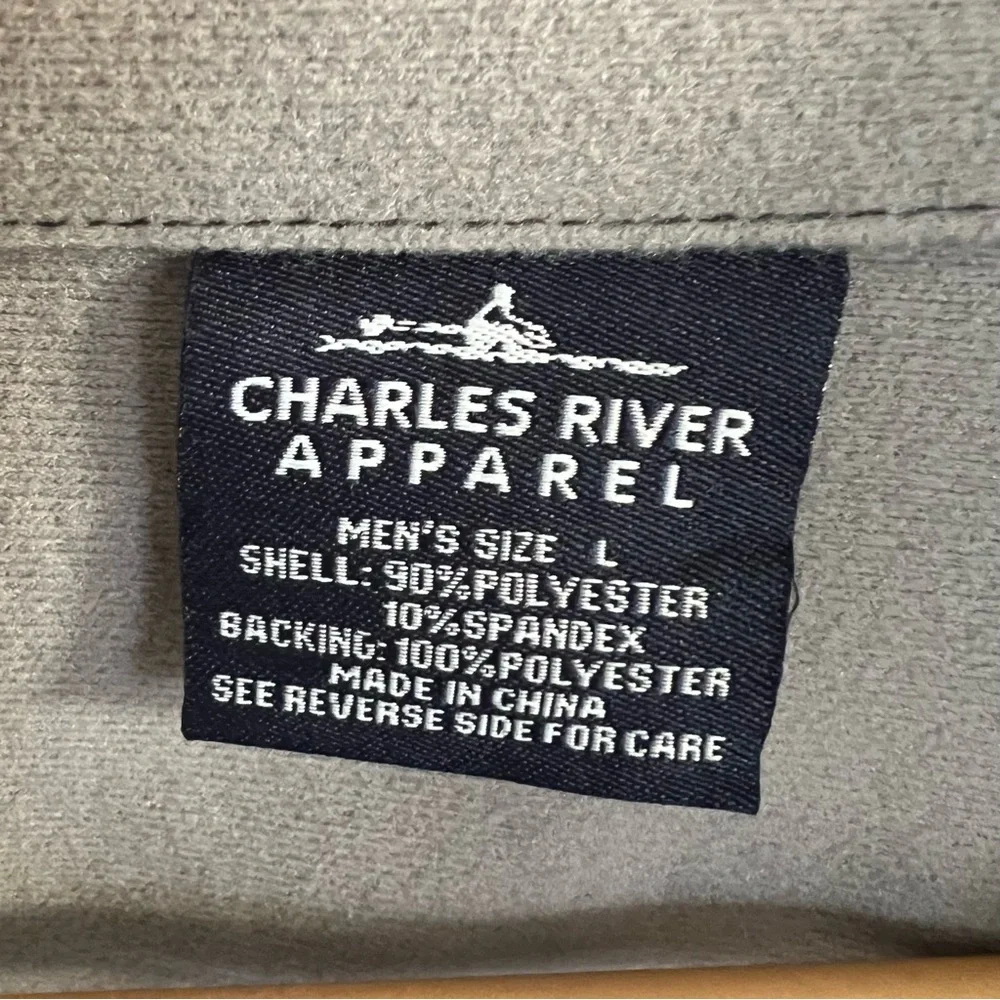 Charles River Zip Up Lightweight Jacket Sz L - Picture 6 of 9